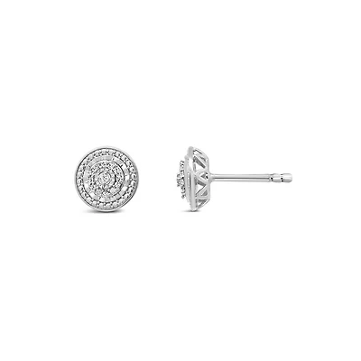 Bouquet 0.10CTW Diamond Stud Earrings in Sterling Silver