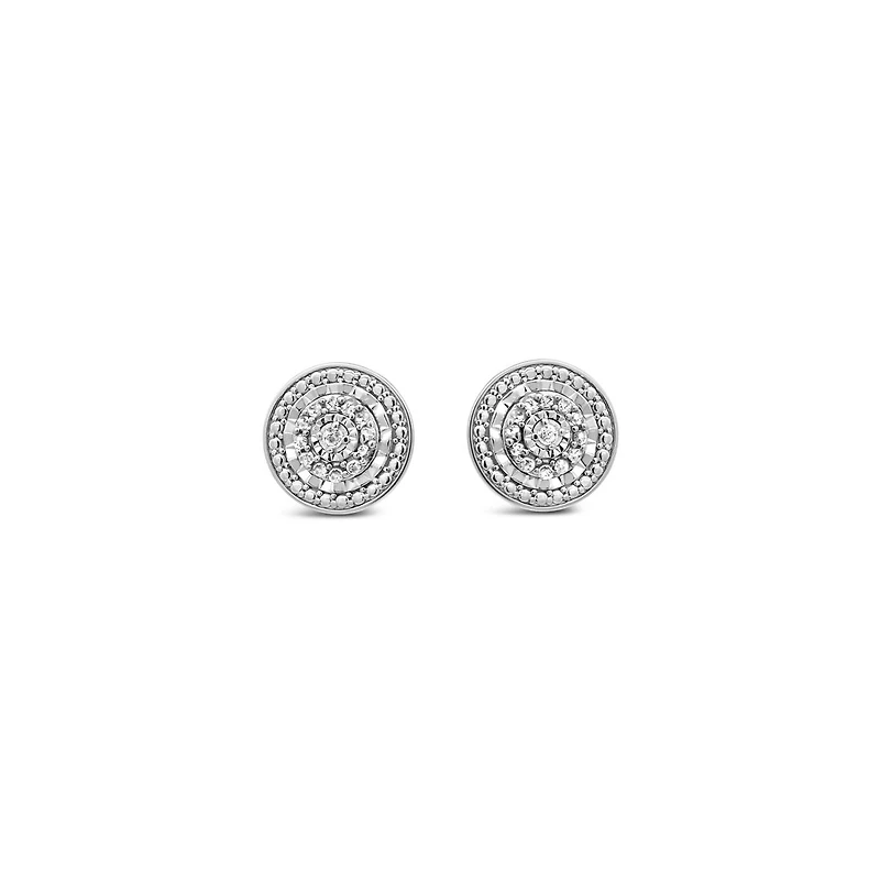 Bouquet 0.10CTW Diamond Stud Earrings in Sterling Silver