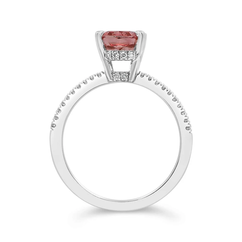 New Brilliance Lab Grown 2.25CTW Pink & White Diamond Ring in 14K White Gold