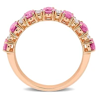 Julianna B 14K Rose Gold Pink Sapphire & Diamond Anniversary Ring