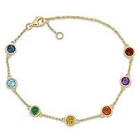 Julianna B 14K Yellow Gold Multi-Gemstone 7" Bracelet