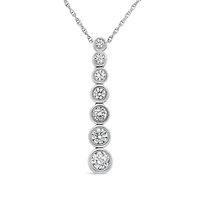 New Brilliance Lab Grown 0.69CTW Diamond Drop Pendant in 10K White Gold