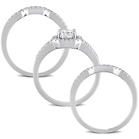 JULIANNA B Sterling Silver Cubic Zirconia Bridal Set
