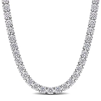 Julianna B Sterling Silver Cubic Zirconia Necklace 17" + 2" Extender