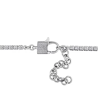 Julianna B Sterling Silver Cubic Zirconia Necklace 17" + 2" Extender