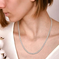 Julianna B Sterling Silver Cubic Zirconia Necklace 17" + 2" Extender