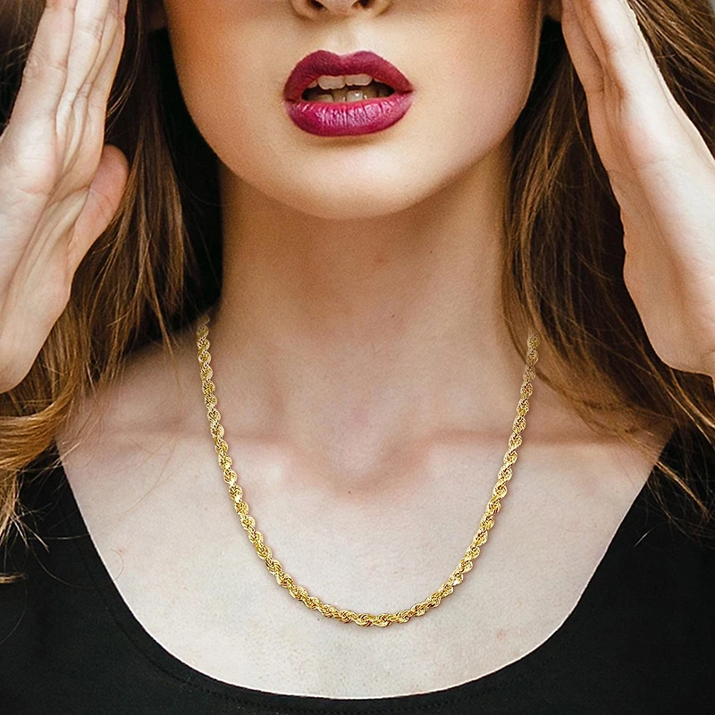 JULIANNA B 10K Yellow Gold 22" 5MM Rope Chain