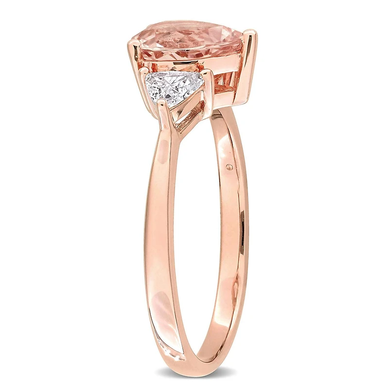 Julianna B 14K Rose Gold Morganite & Diamond Engagement Ring