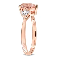 Julianna B 14K Rose Gold Morganite & Diamond Engagement Ring