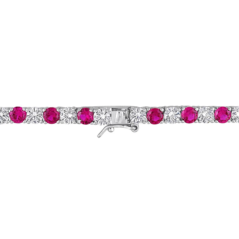 Julianna B Sterling Silver Created Ruby & Created White Sapphire Set