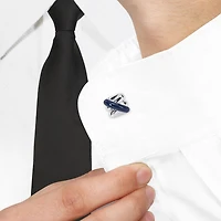 JULIANNA B Sterling Silver Blue Enamel Cufflinks