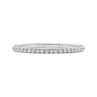 New Brilliance 5.00CTW Lab Grown Diamond Flexible Bangle in 10K White Gold
