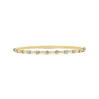 New Brilliance 1.00CTW Lab Grown Diamond Flexible Bangle in 10K Yellow Gold