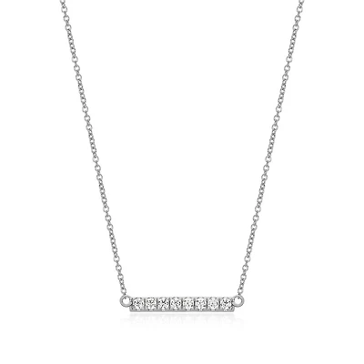 Reign Cubic Zirconia Simple Bar Necklace