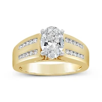 New Brilliance Lab Grown 1.75CTW Oval Diamond Bridal Ring in 14K Yellow Gold