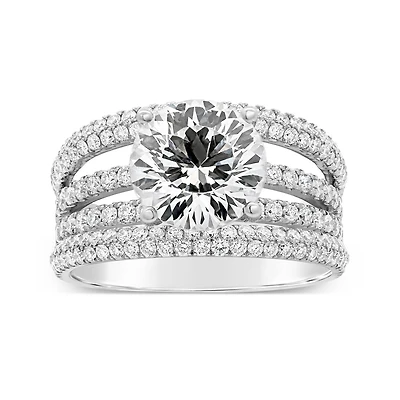 Charmed By Richard Calder Lab Grown 4.27CTW Diamond Ring in 14K White Gold