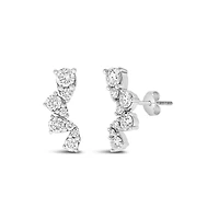 New Brilliance Lab Grown 0.70CTW Diamond Earrings in 10K White Gold
