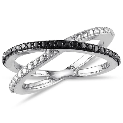 JULIANNA B Diamond Stackable Ring Sterling Silver