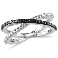 JULIANNA B Diamond Stackable Ring Sterling Silver