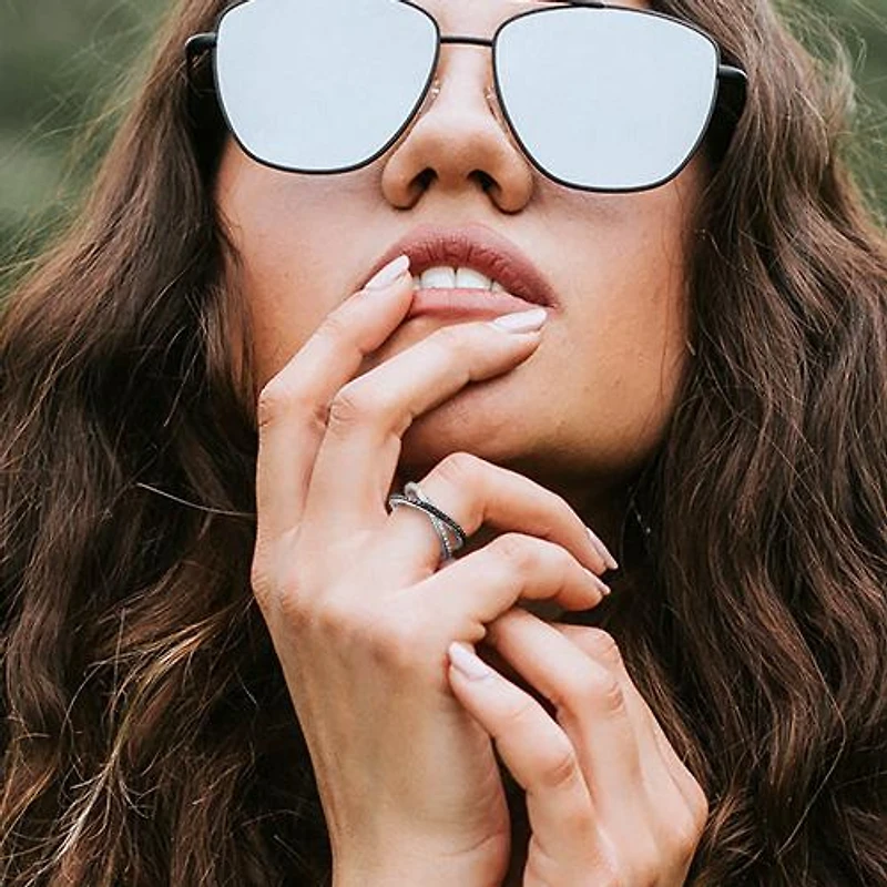 JULIANNA B Diamond Stackable Ring Sterling Silver