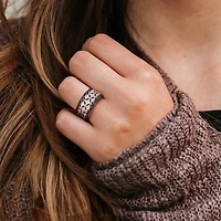 JULIANNA B 0.15CTW Black & White Diamond Fashion Ring Sterling Silver