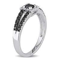 Julianna B 0.51CTW Black & White Diamond Fashion Ring 10K Gold