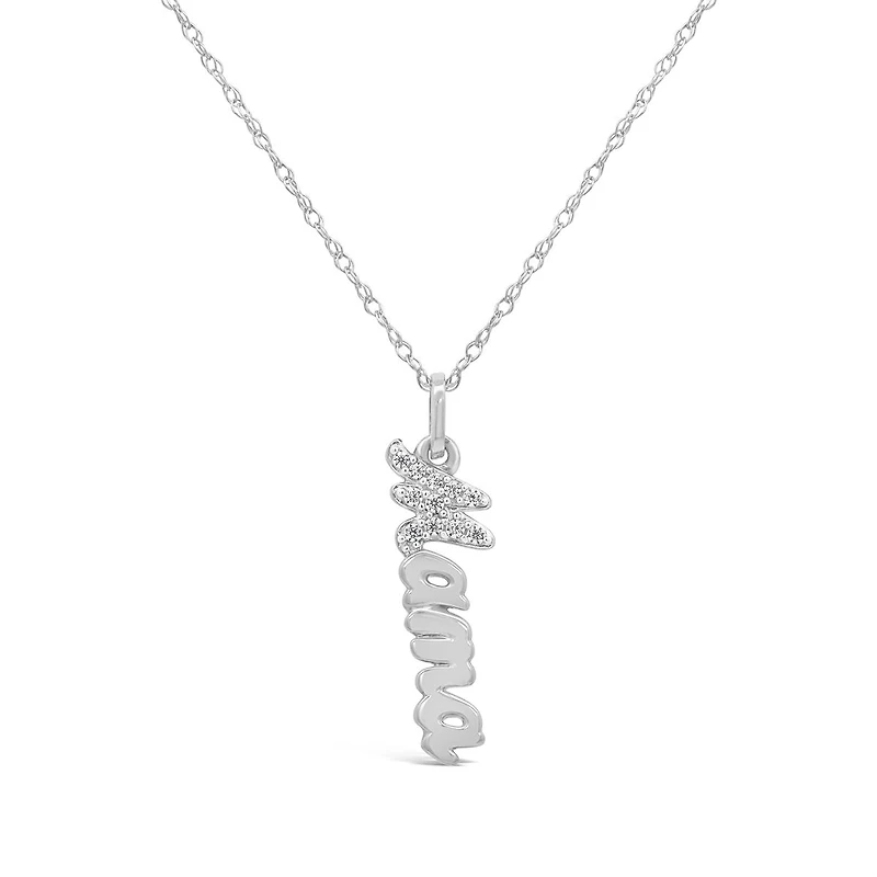 Diamond Mama Pendant in Sterling Silver