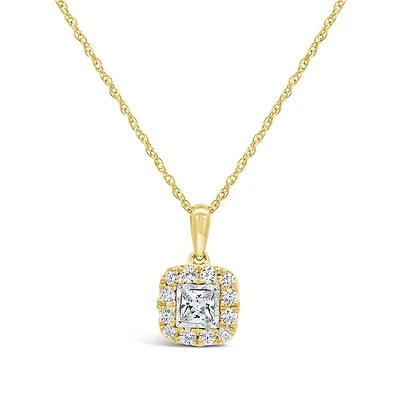 New Brilliance Lab Grown 0.52CTW Diamond Pendant in 10K Yellow Gold