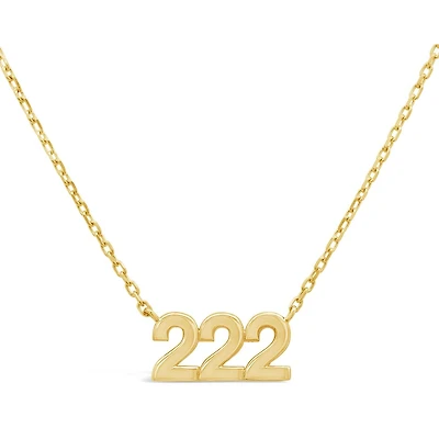 10K Yellow Gold "222" 17" Necklace