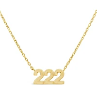 10K Yellow Gold "222" 17" Necklace