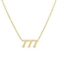 10K Yellow Gold "777" 17" Necklace