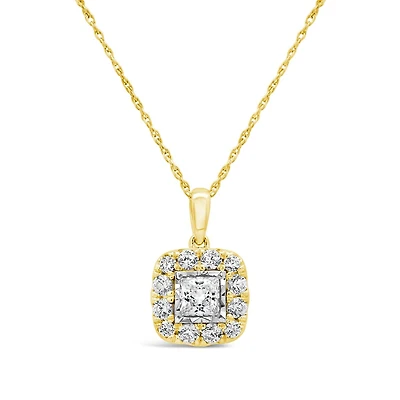 New Brilliance Lab Grown 1.00CTW Diamond Pendant in 10K Yellow Gold