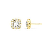New Brilliance Lab Grown 1.00CTW Diamond Earrings in 10K Yellow Gold