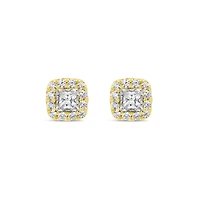 New Brilliance Lab Grown 1.00CTW Diamond Earrings in 10K Yellow Gold