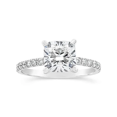 New Brilliance Lab Grown 2.40CTW Diamond Solitaire Bridal Ring in 14K White Gold