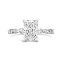 New Brilliance Lab Grown 2.50CTW Radiant Cut Diamond Ring in 14K White Gold