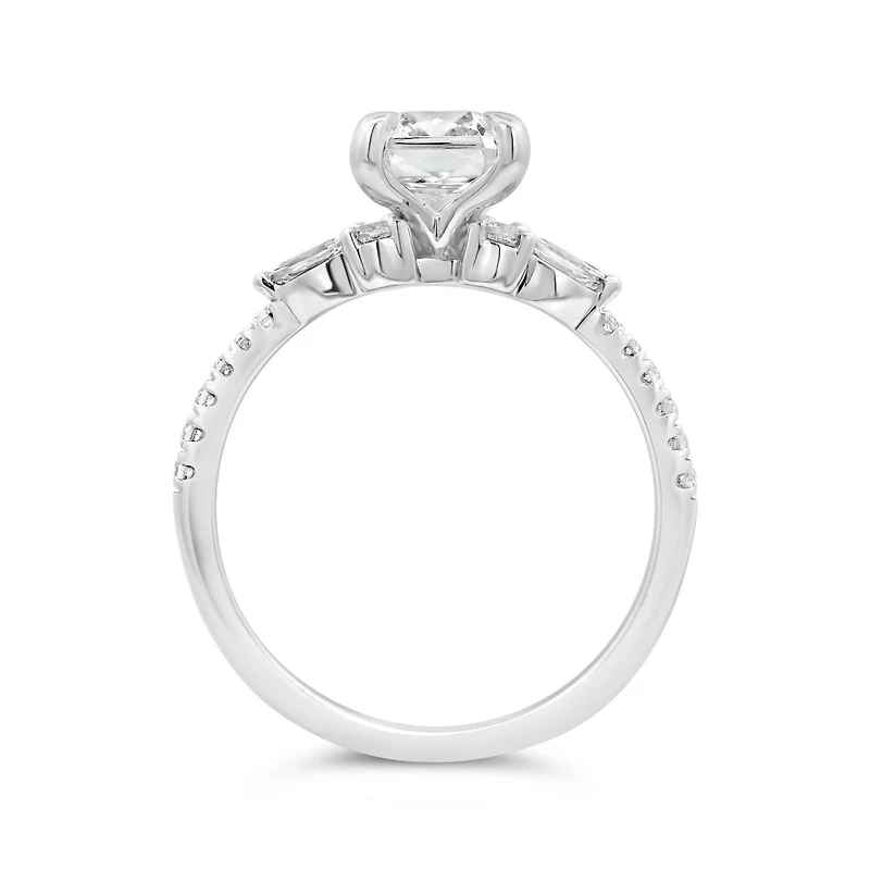 New Brilliance Lab Grown 2.50CTW Radiant Cut Diamond Ring in 14K White Gold