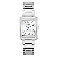 Guess Women's Silver Tone Crystal Bonnie Watch