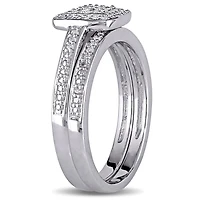 Julianna B 1.10CTW Diamond Bridal Set Sterling Silver