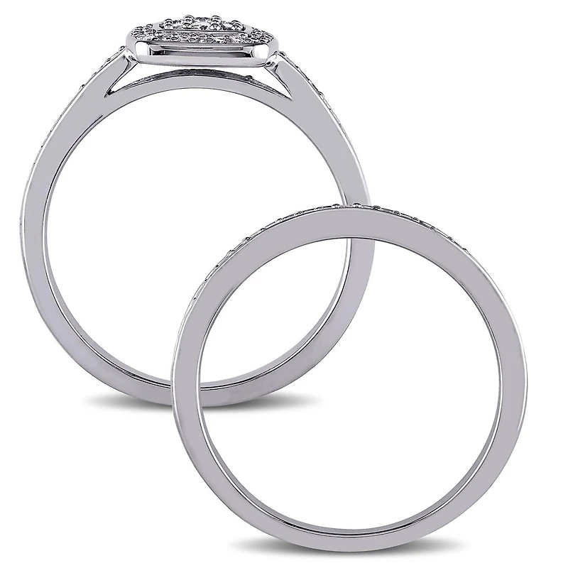 Julianna B 1.10CTW Diamond Bridal Set Sterling Silver