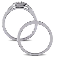 Julianna B 1.10CTW Diamond Bridal Set Sterling Silver
