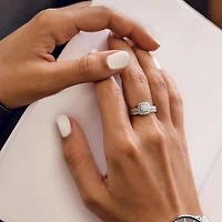 Julianna B 1.10CTW Diamond Bridal Set Sterling Silver