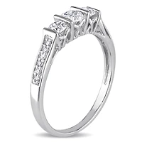 Julianna B 0.52CTW Diamond Three Stone Ring 10K White Gold