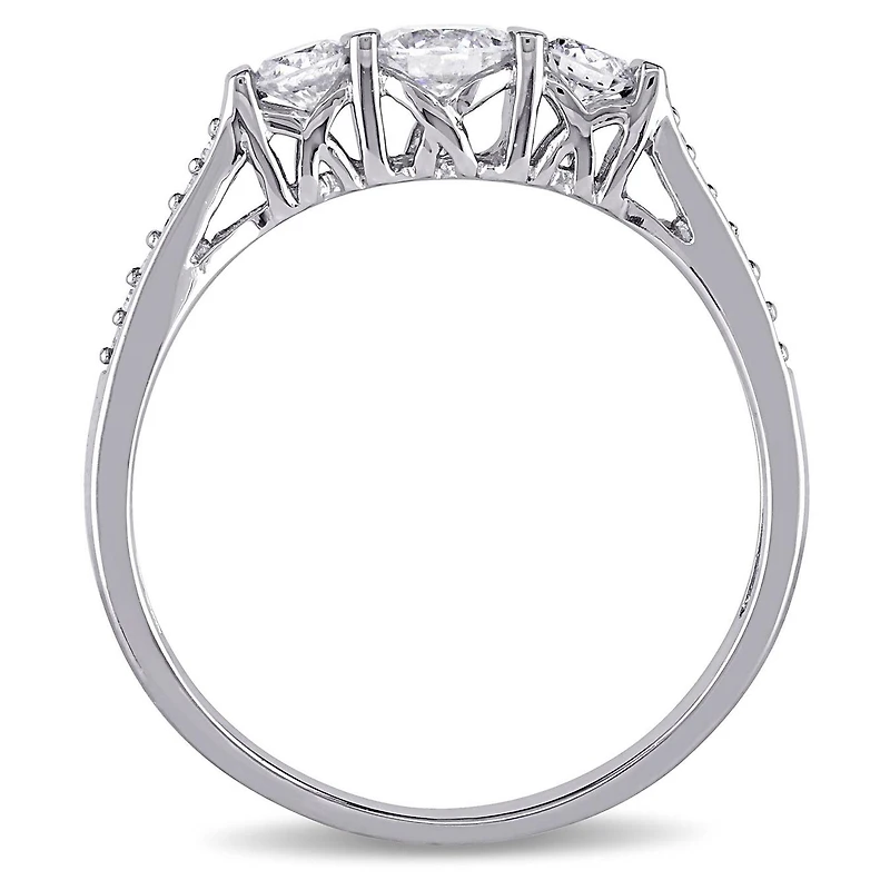 Julianna B 0.52CTW Diamond Three Stone Ring 10K White Gold