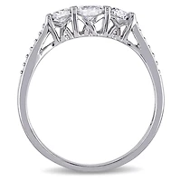 Julianna B 0.52CTW Diamond Three Stone Ring 10K White Gold