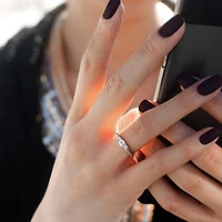 Julianna B 0.52CTW Diamond Three Stone Ring 10K White Gold