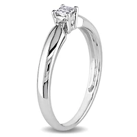 Julianna B 0.10CT Diamond Solitaire Ring 10K White Gold