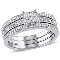 Julianna B 0.37CTW Diamond Bridal Set 10K White Gold