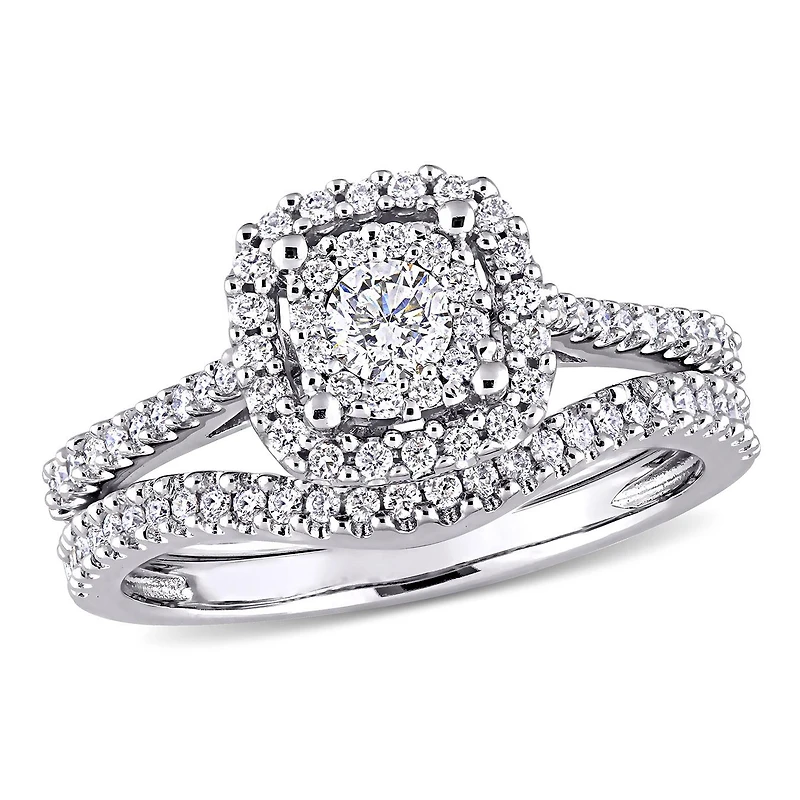 Julianna B 0.62CTW Diamond Bridal Set 10K White Gold