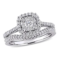 Julianna B 0.62CTW Diamond Bridal Set 10K White Gold